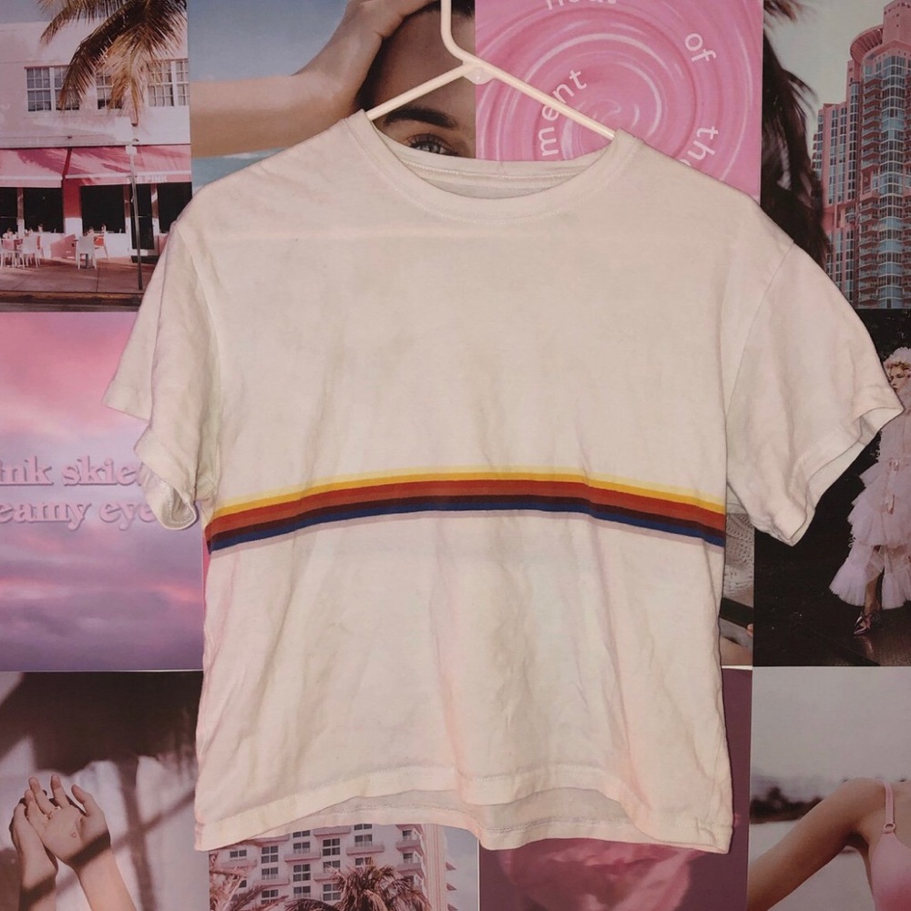 striped brandy melville/john halt graphic tee